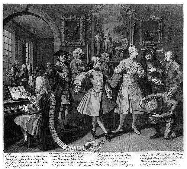 William_Hogarth_-_A_Rake's_Progress_-_Plate_2_-_Surrounded_By_Artists_And_Professors